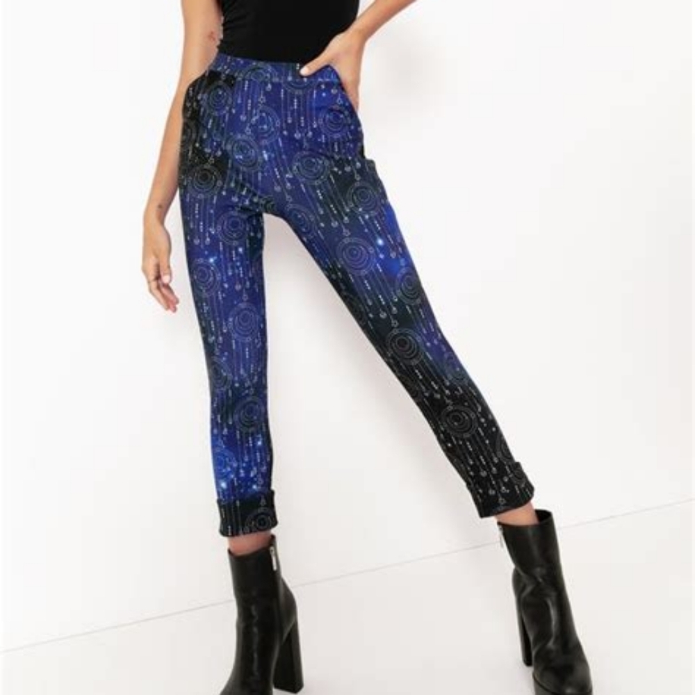 LE BlackMilk Transformation Brooch cuffed pants
